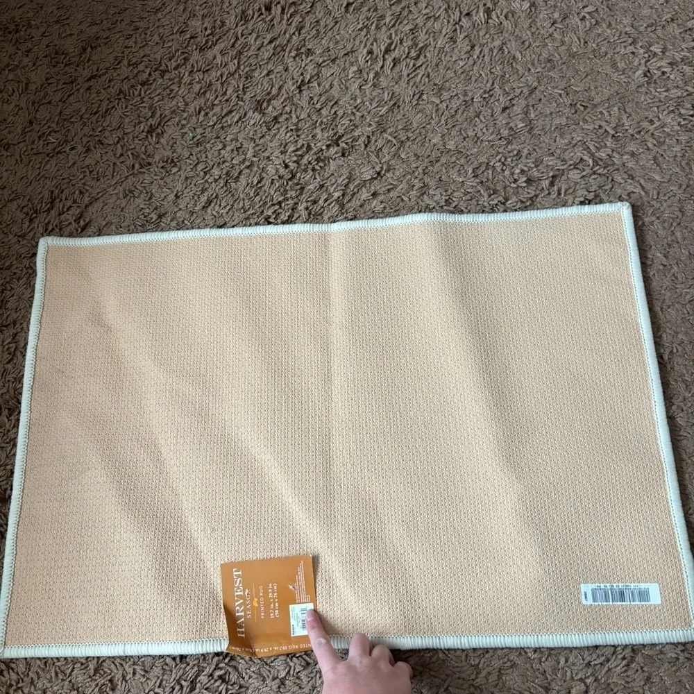 Harvest Season Printed Rug NEW Fall Is In The Air Leaves Leaf Orange Green